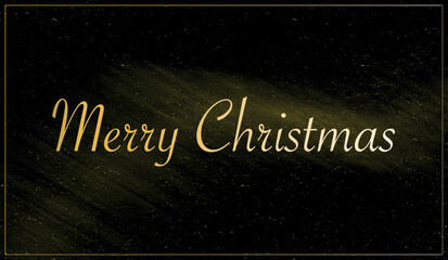 Merry Christmas text background.
Christmas banner, bright Horizontal Christmas banners, cards, headers, websites. Gold glitter shadows with a black background.