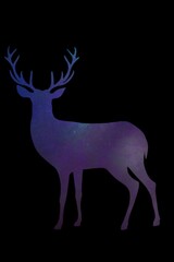 Minimalistic abstract background with a deer. Beautiful deer on abstract background. Creative background,wallpaper,template with deer. Beautiful background with deer and abstracts