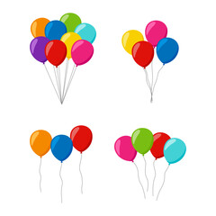 Set of Balloon isolated on white background