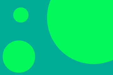 くすんだやや濃いめの緑地に黄緑の３つの円