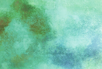 灰色がかった緑の水彩の雲のようなグランジ