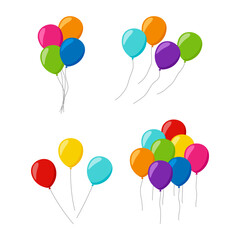 Obraz premium Set of Balloon isolated on white background
