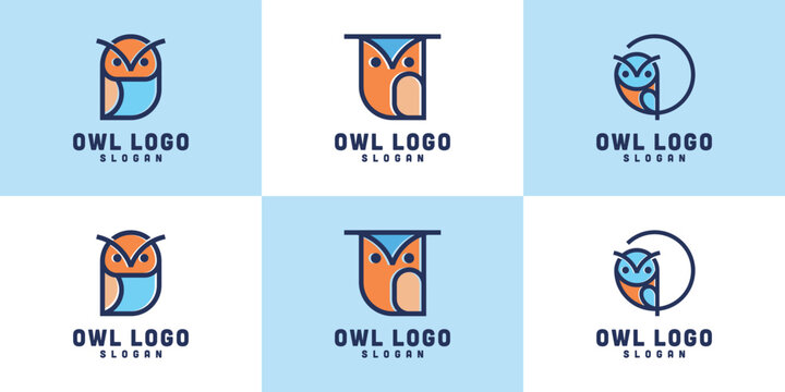 owl inspiration logo design collection
