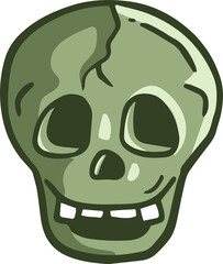 Hand drawn Skull Halloween Doodle Illustration