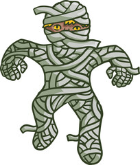 Fototapeta premium Hand drawn Mummy Halloween Doodle Illustration