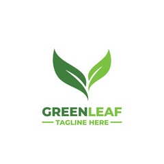 Leaf simple flat logo vector