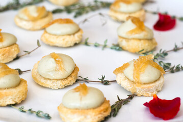 Beautifully arranged desserts and cupcakes on a buffet reception