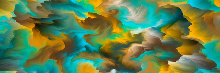 Magical world. Landscape of surreal clouds. Abstract fantasy background. 3d illustration
