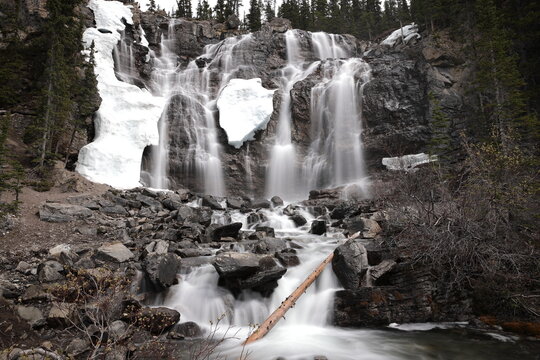 Tangle Creek Falls in Jasper National Park, Alberta, Canada