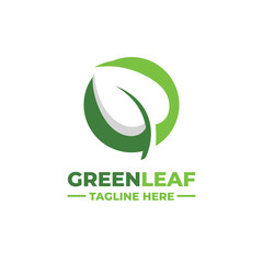 Leaf simple flat logo vector