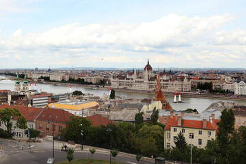 View of the Danube River and the Budapest skyline