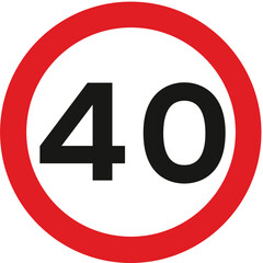 Maximum speed, The Highway Code Traffic Sign, Signs giving orders, Signs with red circles are mostly prohibitive. Plates below signs qualify their message.