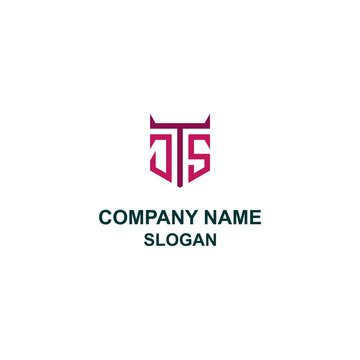 DST or DTS letter initial logo, alphabetical letter in unique shape.	