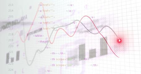 Image of data processing over white background