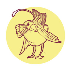 Vector illustration for bird of paradise