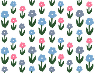 Flowers background. Vector seamless texture. Floral pattern for different print.
