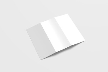 Blank us letter size trifold mockup