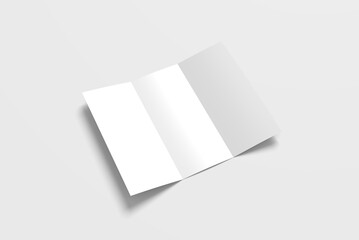 Blank us letter size trifold mockup