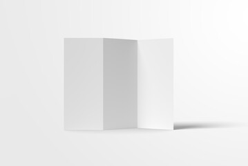 Blank trifold brochure mockup us letter size