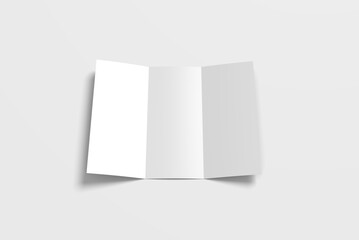 Blank trifold brochure mockup us letter size