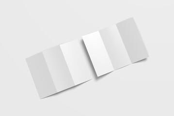 Inside and outside view of blank us letter size mockup