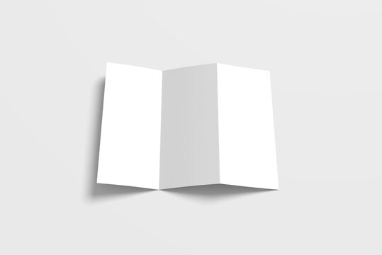 Blank Outside Of US Letter Size Trifold Mockup