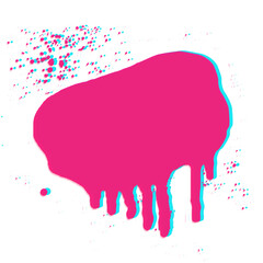 Splash paint street art graffiti pink. Spot image, pink and blue color. Spray can. Pink fluo stickers white background cutout high definition city atmosphere street art spray paint effect