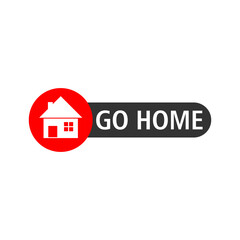 Go Home icon. Simple Home, Home logo isolated on white background