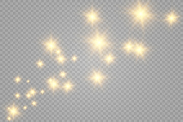 Brilliant gold dust vector shine. Glittering shiny ornaments for background. Vector illustration.	