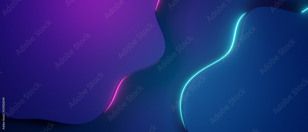 Wall mural abstract dynamic purple and blue background with lights smooth texture. usable for background, wallp