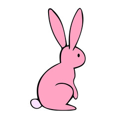 Cute bunny illustration, adorable animal decoration
