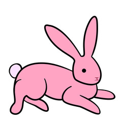 Cute bunny illustration, adorable animal decoration