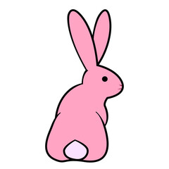 Obraz premium Cute bunny illustration, adorable animal decoration
