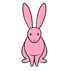 Cute bunny illustration, adorable animal decoration