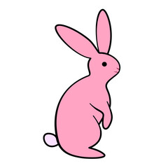 Cute bunny illustration, adorable animal decoration
