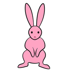 Cute bunny illustration, adorable animal decoration