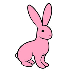 Fototapeta na wymiar Cute bunny illustration, adorable animal decoration