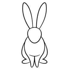 Cute bunny illustration, adorable animal decoration