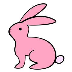 Cute bunny illustration, adorable animal decoration