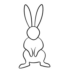 Cute bunny illustration, adorable animal decoration