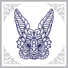 Bat mandala arts isolated on white background