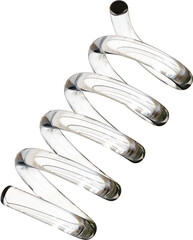 3d rendering. Abstract geometric shapes illustration. Modern minimal glass objects isolated on transparent background