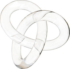 3d rendering. Abstract geometric shapes illustration. Modern minimal glass objects isolated on transparent background