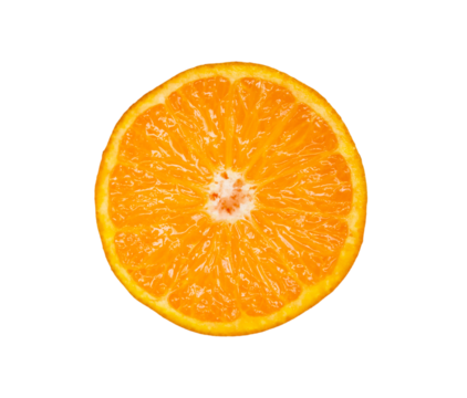 half mandarin without a background