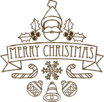 Merry Christmas Greetings Holiday Design