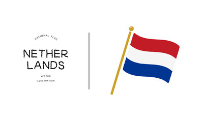 オランダの国旗アイコン ベクターイラスト - obrazy, fototapety, plakaty