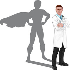 Superhero Shadow Super Hero Doctor Concept