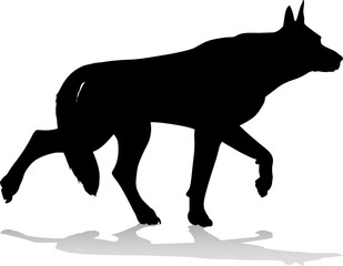 Dog Silhouette Pet Animal