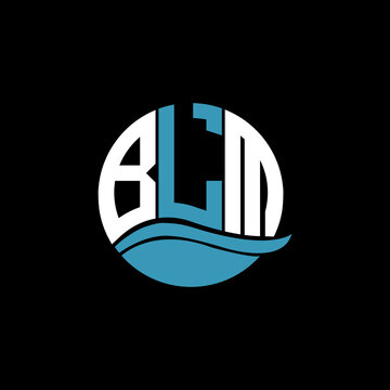 BLM logo monogram isolated on circle element design template, BLM letter logo design on black background. BLM creative initials letter logo concept. BLM letter design.
