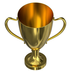 3D rendering illustration of a sport trophy cup